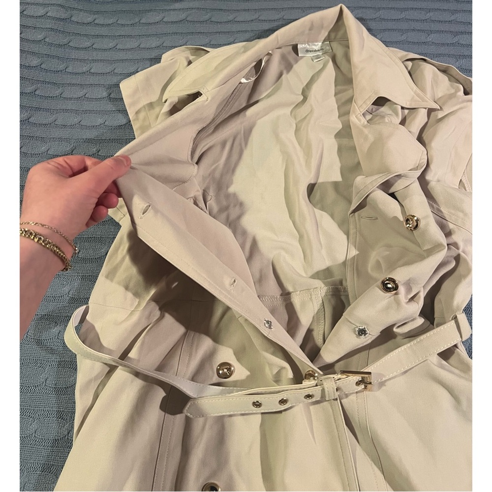 DressBarb Beige Trench Belted Dress - Picture 5 of 9